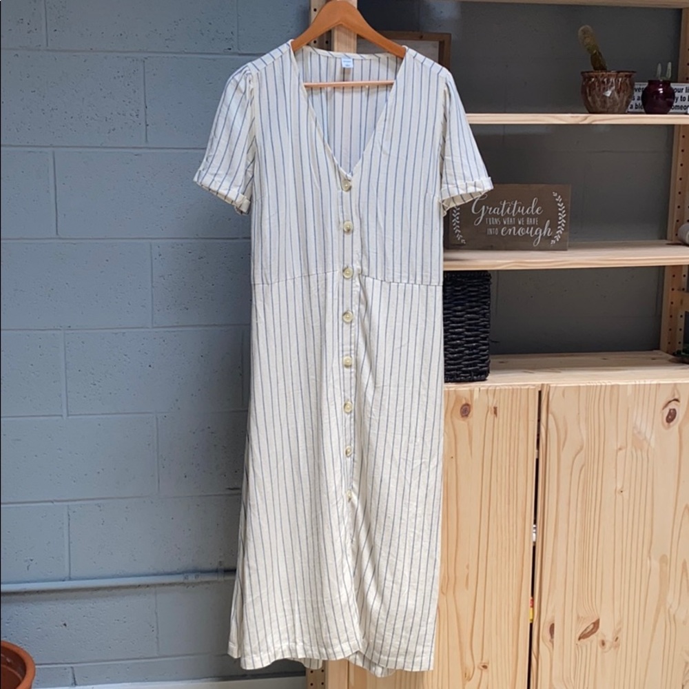 Old Navy Size Large Tea Length linen dress